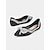 economico Ballerine da donna-ballerine nere con dettaglio fiocco di strass - eleganti scarpe a punta per donna - comode per matrimoni o feste