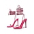 economico Sandali con tacco-Scarpe con tacco a spillo rosa con cinturini in strass per donna: dettagli scintillanti, perfette per eleganti abiti da sera e per le feste.