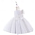 preiswerte Partykleider-kinderkleidung Mädchen Party Kleid Feste Farbe Ärmellos Besondere Anlässe Prinzessin Polyester abendkleider Sommer Frühling 3-10 Jahre Mehrfarbig Weiß Champagner
