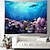 abordables Tapiz de Playa Oceánica-Tapiz Colgante de Peces de Océano Paisaje Arte de Pared Tapiz Grande Decoración Mural Fotografía Fondo Manta Cortina Decoración para Hogar Dormitorio Sala de Estar