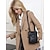 billiga Crossbodyväskor-vintage crossbody-väska i konstläder för kvinnor - crossbody-väska med flera fickor för resor, arbete och fritid svart brungrön