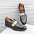 preiswerte Halbformell-Schwarze Lack-Loafer für Herren mit Nietendetail und goldenem Riemen, modische Freizeitschuhe für Partys und besondere Anlässe