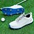 billiga Herrars golfskor-svarta och vita golfskor för män med spetsad sula, ventilerande ovandel och lätt design för komfort och stöd på golfbanan
