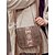 cheap Crossbody Bags-Women&#039;s Crossbody Bag Crossbody Bag Shoulder Bags PU Leather Holiday Casual Daily Rivet Tassel Zipper Large Capacity Patchwork National Totem Dark Brown