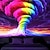 cheap Blacklight Tapestries-Blacklight Tapestry Glow in the Dark Glow Party UV Reactive Trippy Misty Tornado Nature Landscape Hanging Tapestry Wall Art Mural for Living Room Bedroom