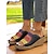 billiga Avslappnade sandaler-flerfärgade kilsandaler för kvinnor – snygga sandaler med öppen tå och bekväm plattform för casual sommaroutfits
