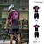 billige Klærsett for menn-Herre Sykkeljersey med shorts Kortermet Fjellsykling Veisykling Rød Fuksia Tegneserie Sykkel Spandex sport Tegneserie Klær