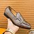 abordables Semi-formel-Mocassins de créateur pour hommes avec double boucle, tige en maille texturée, chaussures décontractées élégantes pour le travail et les occasions spéciales
