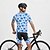 preiswerte Herrenbekleidungs-Sets-Herren Radtrikot mit Radhose fahrradbekleidung Kurzarm MTB Mountain Rennrad Königsblau Blau Dunkelblau Blumen Pflanzen Fahhrad Spandex Sport Blumen Pflanzen Bekleidung