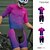 billige Klærsett for menn-Herre Sykkeljersey med shorts Kortermet Fjellsykling Veisykling Sommer Vår Høst Burgunder Blå Lilla Geometrisk Gradert Sykkel Forside Glidelås Svettereduserende Bekvem Pustende Spandex sport Klær