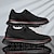 abordables Baskets-baskets à lacets en tricot respirant pour hommes – chaussures de course décontractées légères avec semelle coussinée pour la marche et le quotidien