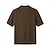 preiswerte Herren Elite T-Shirts &amp; Tanktops-Herren T Shirt Kurzarm Umlegekragen V Ausschnitt Sommer Frühling Strickware Urlaub Vintage Stricken Schule Training Outdoor Schwarz Rosa Braun Top T-Shirt für Herren