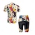preiswerte Herrenbekleidungs-Sets-Herren Radtrikot mit Radhose fahrradbekleidung Kurzarm MTB Mountain Rennrad Gelb Sahne Purpur Graffiti Fahhrad Spandex Sport Graffiti Bekleidung