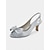 billige Formell-stilig sateng med åpen tå slingback kattungehæl for kvinner med sløyfedetalj – rhinestone-utsmykning, ideell for bryllup og kveldsbegivenheter