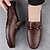 cheap Men&#039;s Clogs &amp; Mules-Men&#039;s Brown Slip-on Loafers with Metallic Buckle, Casual Faux Leather Shoes for Everyday Wear