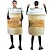 abordables Costumes Loufoques-Café Halloween Costume de cosplay Tenues Costumes Amusants Cosplay Adulte Homme Femmes Halloween Carnaval Mardi Gras Performance Soirée Déguisements d&#039;Halloween faciles Se déguiser