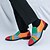 abordables Semi-formel-chaussures à enfiler multicolores en patchwork pour hommes – mocassins audacieux d&#039;inspiration vintage pour fêtes, représentations sur scène et événements de mode