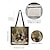 cheap Handbag &amp; Totes-Women&#039;s Whimsical Bunny Themed Tote Bag - Vintage Tea Party Illustration, Durable Canvas, Perfect for Easter, Spring Outings
