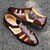 voordelige Jurk sandalen-Zwarte visserssandalen van imitatieleer voor heren met gespband en uitsparing, stijlvol en comfortabel voor casual, outdoor en zomerkleding