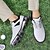 preiswerte Herren Golfschuhe-weiße und schwarze Golfschuhe für Herren mit Spikesohle, atmungsaktivem Obermaterial und stützender Polsterung für optimalen Komfort und Leistung auf dem Platz