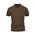 preiswerte Herren Elite T-Shirts &amp; Tanktops-Herren T Shirt Kurzarm Umlegekragen V Ausschnitt Sommer Frühling Strickware Urlaub Vintage Stricken Schule Training Outdoor Schwarz Rosa Braun Top T-Shirt für Herren
