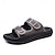 voordelige Casual sandalen-Bruine herensandalen van imitatieleer met twee gespen, comfortabel voetbed en duurzame zool – verstelbare instapschoenen voor de zomer voor casual en outdoor gebruik