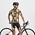 baratos Conjuntos de Roupa de Homem-Homens Camisa de ciclismo com shorts Manga Curta Ciclismo de Montanha Ciclismo de Estrada Verão Primavera Outono Preto Amarelo Vermelho Cachorro Moto Zíper Frontal Redutor de Suor Confortável