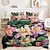 baratos 100% algodão-100% algodão conjunto de capa de edredão padrão floral conjunto macio de 3 peças de luxo conjunto de cama decoração de casa presente rei rainha capa de edredão