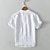 baratos Casual de negócios-Homens Camisa Social Camisa de linho Camisa Popover Camisa casual Camisa de algodão Tecido Férias Rua Branco Azul Royal Azul Céu Cinzento Claro Manga Curta Faixa Verão Roupa Botão para baixo