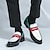 abordables Semi-formel-chaussures à enfiler en similicuir haut de gamme pour hommes avec un design audacieux en blocs de couleurs - des chaussures confortables et élégantes pour les occasions décontractées et formelles