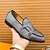 abordables Semi-formel-Mocassins de créateur pour hommes avec double boucle, tige en maille texturée, chaussures décontractées élégantes pour le travail et les occasions spéciales