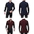 abordables camisas de hombre sin planchar-Hombre Camisa Camisa para Vestido Abotonar la camisa Plano Boda Fiesta Negro Blanco Rosa Vino Manga Larga Diseño Primavera Otoño Ropa Bolsillo