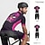 billige Klærsett for menn-Herre Sykkeljersey med shorts Kortermet Fjellsykling Veisykling Rød Fuksia Tegneserie Sykkel Spandex sport Tegneserie Klær