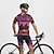billiga Tröjor för män-Herr Cykeltröja Kortärmad Cykel T-shirt Tröja med 3 bakfickor Bergscykling Andningsfunktion Snabb tork Anatomisk design Uppsugande Gul Blå Fuchsia Lutning sporter Kläder