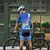billige Klærsett for menn-Herre Sykkeljersey med shorts Kortermet Fjellsykling Veisykling Sommer Vår Høst Burgunder Blå Lilla Geometrisk Gradert Sykkel Forside Glidelås Svettereduserende Bekvem Pustende Spandex sport Klær