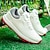 זול נעלי גולף לגברים-נעלי גולף לבנות לגברים עם סוליית קוצים, עור מלאכותי נושם ומערכת סגירת בואה להתאמה מתכווננת, אידיאליות לפעילויות גולף וספורט