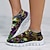 economico Sneakers da donna-vivaci scarpe sportive slip-on da donna con design a maschera di carnevale, ideali per occasioni festive, sfilate e abbigliamento casual