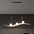 cheap Pendant Lights-Creative LED Pendant Light Modern Linear LED Chandelier Dimmable Pendant Lighting with Remote Adjustable Hanging Light Fixture Light Fixture for Kitchen Bedroom Dining Living Room 110-240V