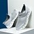billige Slip-on casual sko-mænds grå mesh slip-on sneakers med polstret sål for letvægtskomfort og aktiv livsstil