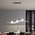 cheap Pendant Lights-Creative LED Pendant Light Modern Linear LED Chandelier Dimmable Pendant Lighting with Remote Adjustable Hanging Light Fixture Light Fixture for Kitchen Bedroom Dining Living Room 110-240V