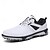 preiswerte Herren Golfschuhe-weiße und schwarze Golfschuhe für Herren mit Spikesohle, atmungsaktivem Obermaterial und stützender Polsterung für optimalen Komfort und Leistung auf dem Platz