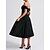 voordelige Jurken-Retro vintage Jaren &#039;50 Middag Jurken Flare Jurk Schouderafhangend Effen Kleur A-lijn Dames Maskerade Bruiloft Vakantie Teaparty Volwassenen Kleding