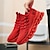 baratos Ténis para Homem-tênis masculino vermelho da moda, parte superior em malha respirável, design moderno com estampa ousada de &quot;moda&quot;, calçados esportivos leves para uso casual e diário
