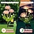 abordables Éclairage paysager-Lot de 2 lampes d&#039;extérieur à énergie solaire pour champ de fleurs en bord de mer, lampe de décoration pour cour, jardin, chemin, pelouse, festival de printemps, festival d&#039;été, mariage, atmosphère