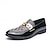 preiswerte Halbformell-Schwarze Lack-Loafer für Herren mit Nietendetail und goldenem Riemen, modische Freizeitschuhe für Partys und besondere Anlässe