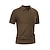 preiswerte Herren Elite T-Shirts &amp; Tanktops-Herren T Shirt Kurzarm Umlegekragen V Ausschnitt Sommer Frühling Strickware Urlaub Vintage Stricken Schule Training Outdoor Schwarz Rosa Braun Top T-Shirt für Herren