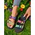 billige Damesko-USA 250-års jubilæum Kvinders Farverige Sommerfuglesandaler med Justerbar Spænde – Livlige Sommer Slip-On Sandaler til Strand Ferie  Casual Wear