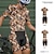 billiga Klädsatser för män-Herr Cykeltröja med shorts Kortärmad Bergscykling Vägcykling Gul Brun Khaki grön Hund Cykel Elastan sporter Hund Kläder