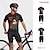 preiswerte Herrenbekleidungs-Sets-Herren Radtrikot mit Radhose fahrradbekleidung Kurzarm MTB Mountain Rennrad Rote Kaki Karikatur Blumen Pflanzen Fahhrad Spandex Sport Karikatur Blumen Pflanzen Bekleidung