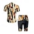 baratos Conjuntos de Roupa de Homem-Homens Camisa de ciclismo com shorts Manga Curta Ciclismo de Montanha Ciclismo de Estrada Verão Primavera Outono Preto Amarelo Vermelho Cachorro Moto Zíper Frontal Redutor de Suor Confortável